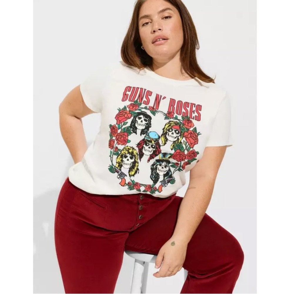 TORRID NWT Guns 'N Roses Classic Fit Cotton Crew Tee 0653